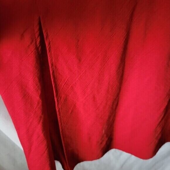 Jessica Howard Dress Red vtg Layered sophisticated Rayon slits Size 10 80s maxi - Picture 10 of 17